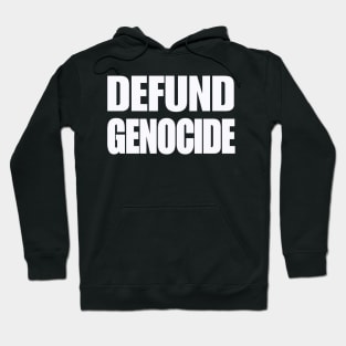 Defund Genocide - White - Front Hoodie